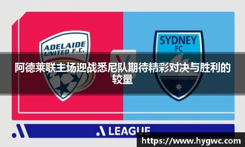阿德莱联主场迎战悉尼队期待精彩对决与胜利的较量